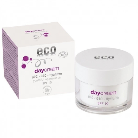 Eco Cosmetics ECO DAY Krem na dzień SPF 10 z OPC, Q10 i kwasem hialuronowym 50ml
